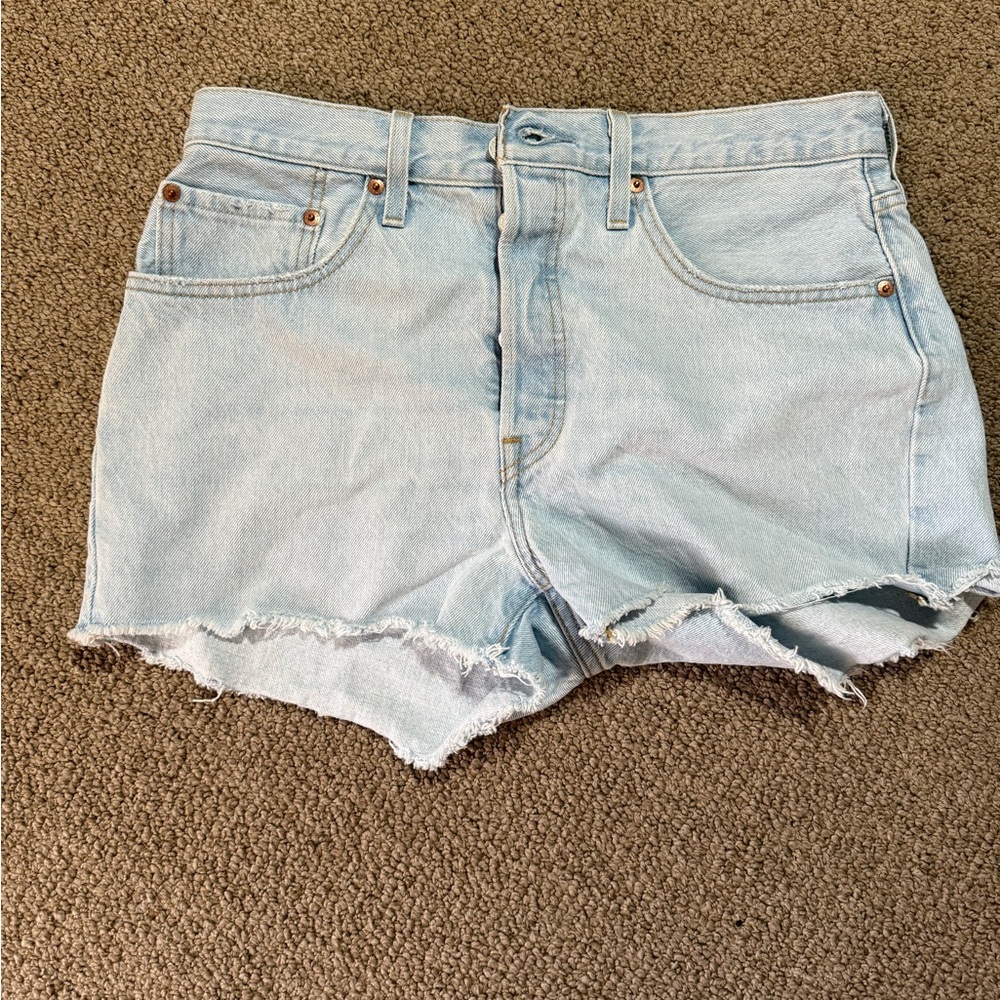 Light Blue Denim Women Shorts